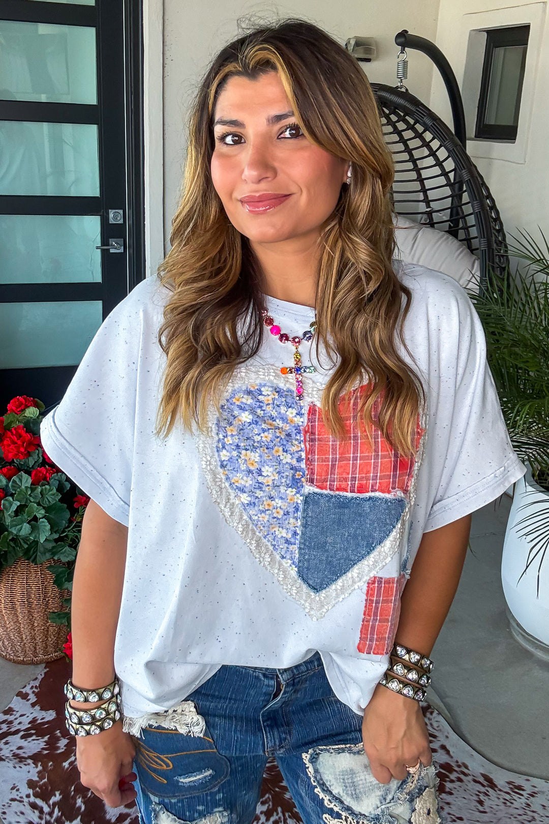 Denim Darling Top - Sky Blue - Cotton Blend