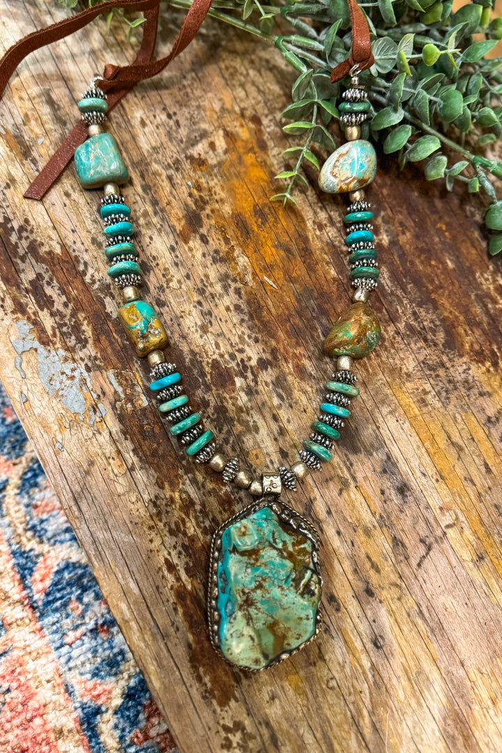 One of a Kind - Handmade - Kingman Arizona Turquoise Necklace