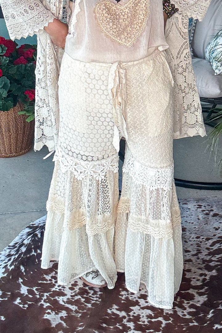 Heirloom Lace Pants - 100% Cotton - Natural