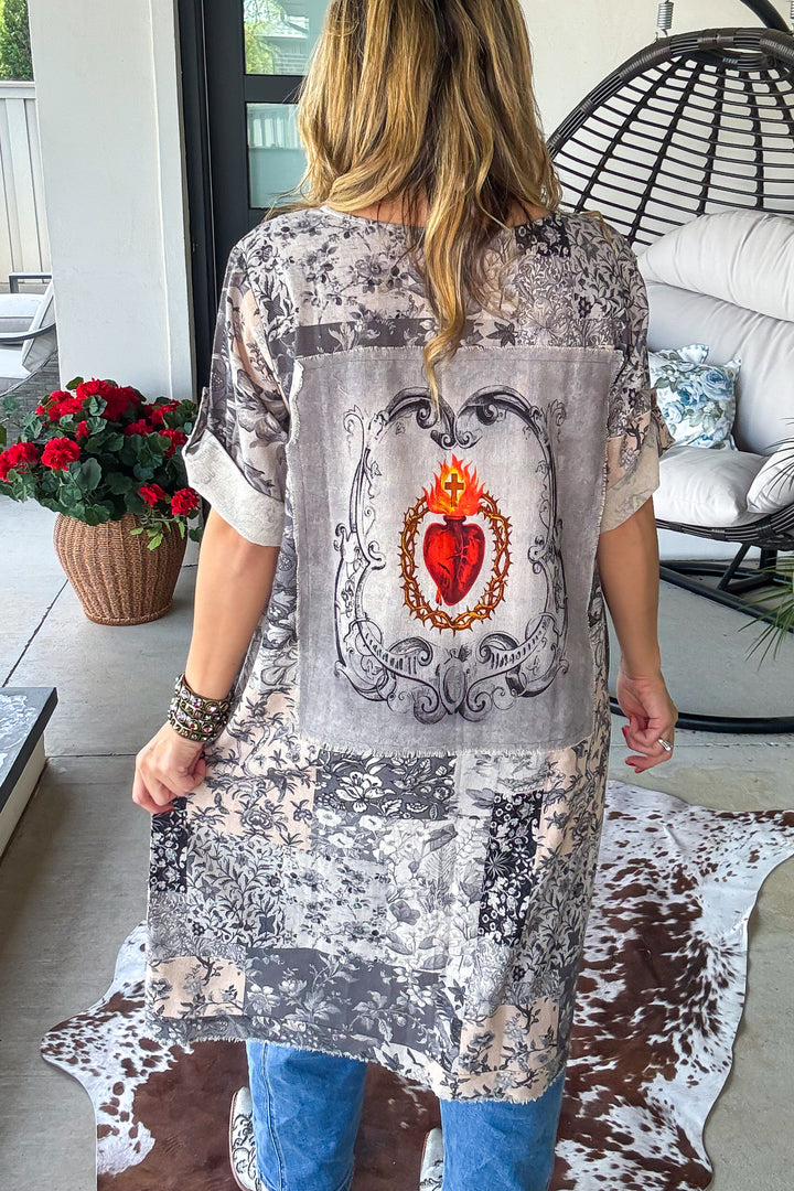 Vintage Soul Sacred Heart Tunic - 100% Cotton