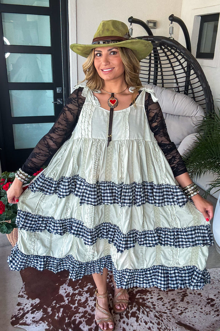Checkered Dreams Dress - Oversized - Adjustable Back