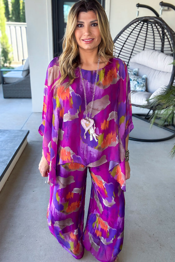 PRE ORDER: A Rush Of Radiance Silk Stretch Top – Made in Italy