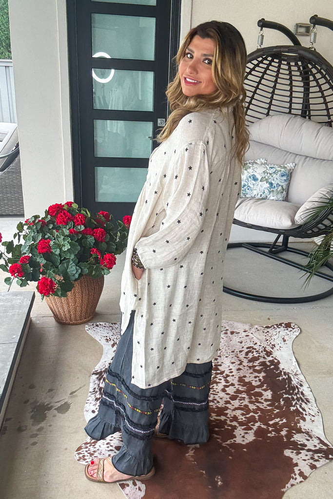 Constellation Cottage Linen Dress/Tunic - Cream - 100% Linen