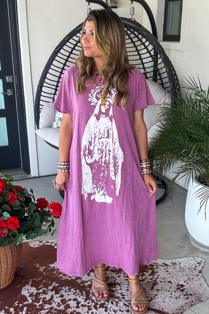 Our Lady of Fatima Dress - 100% Cotton - Dk. Mauve