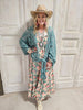 Desert Lace Dream Cardigan - Teal