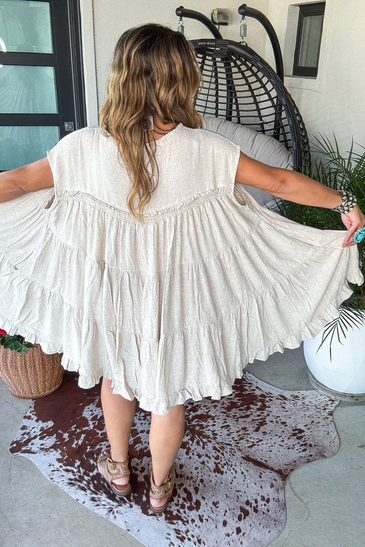 Juniper Grace Oversized Tunic/Dress - Oatmeal