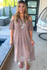 All The Above Cold Shoulder Dress - Brown - SALE