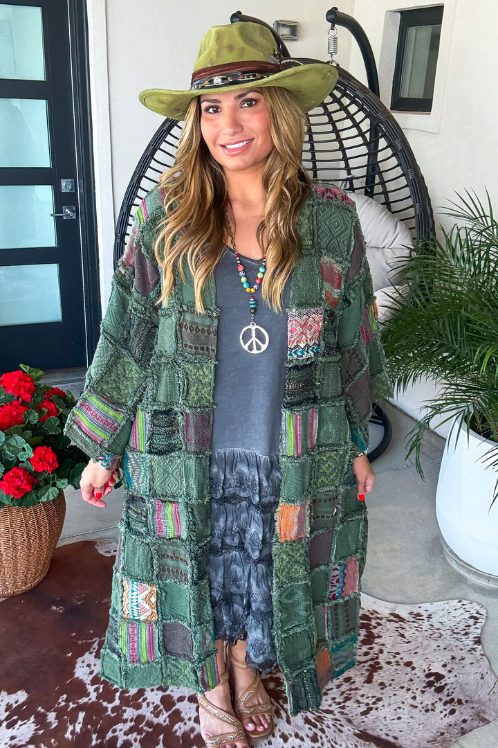Patchwork of Many Colors Duster - 100% Cotton