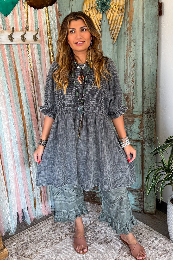 The Softest Dress Ever - 100%% Cotton - Black/Charcoal