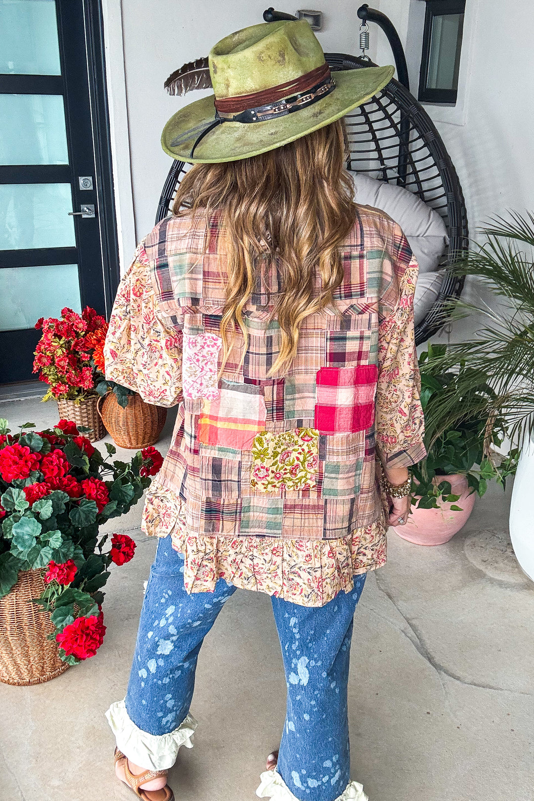 Around the Meadow Top - Tan - 100% Cotton