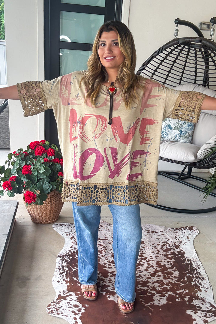 Free Spirit Love Cotton Oversized Tunic/Top – 100% Cotton - Made in USA
