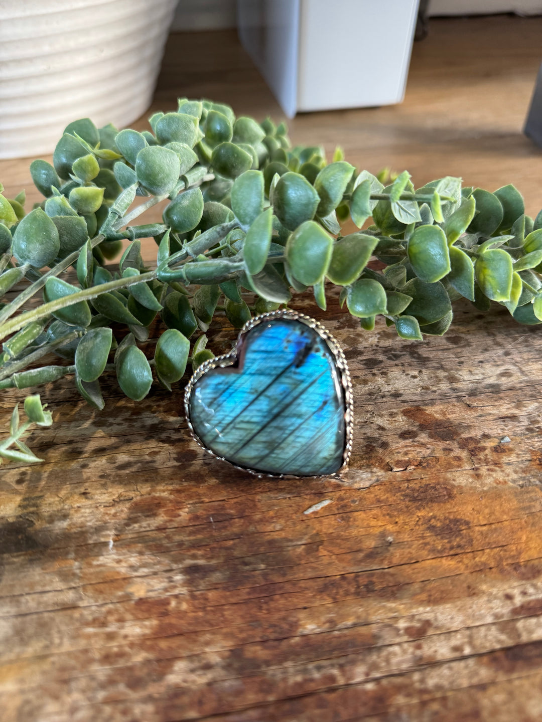 Way to My Heart Ring -  Labradorite - Adjustable Ring