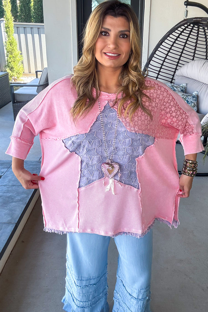 Star Energy Top - Pink - 100% Cotton