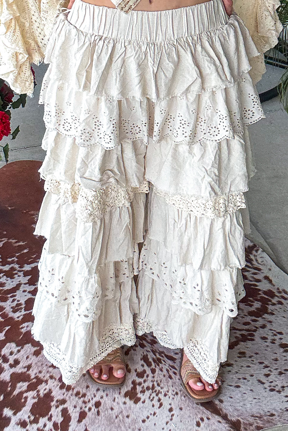 Ruffled Romance Pants - Taupe