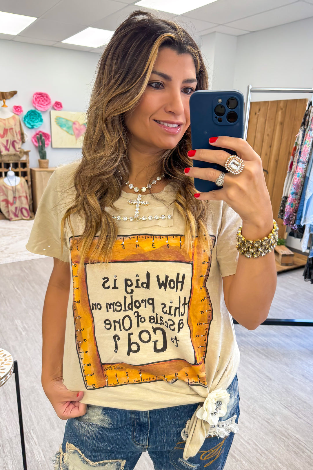 On A Scale Of One To God Tee - 100% Cotton - Made in USA