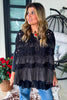 PRE ORDER: Gypsy Breeze Sheer Oversized Top - Black