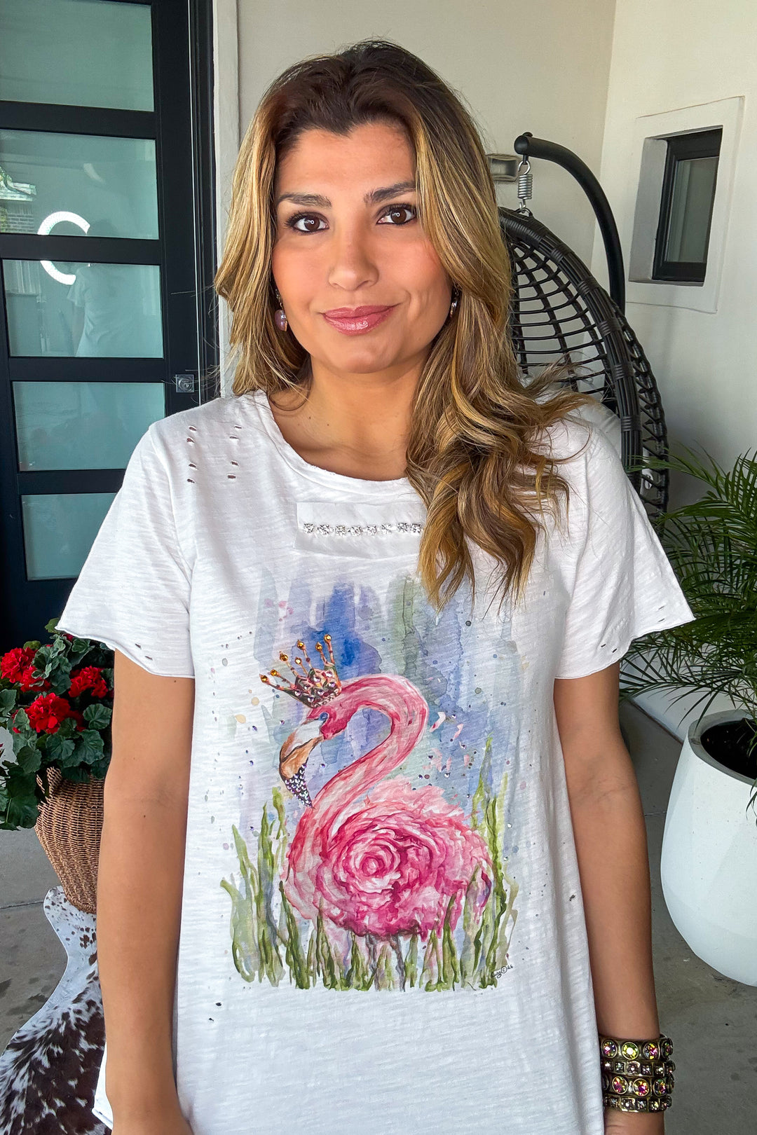 Flamingo Tee - 100% Cotton - Made in USA