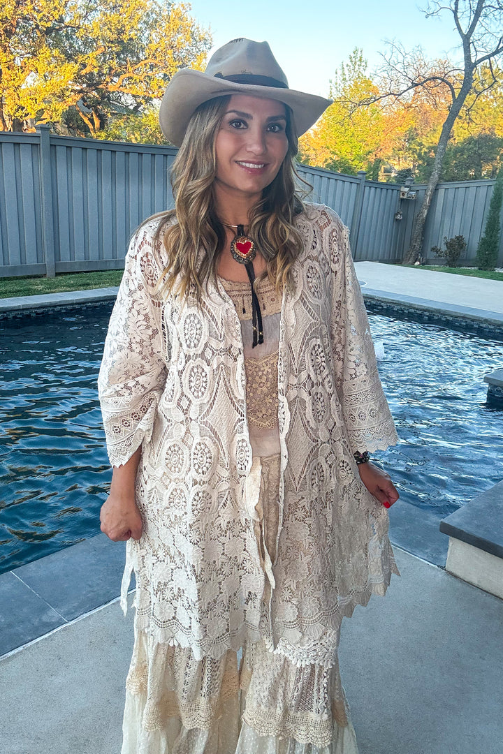 PRE ORDER: Timeless Grace Lace Duster - 100% COTTON - MADE IN USA