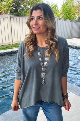 Morning Tide Glow Oversized Top - Cream