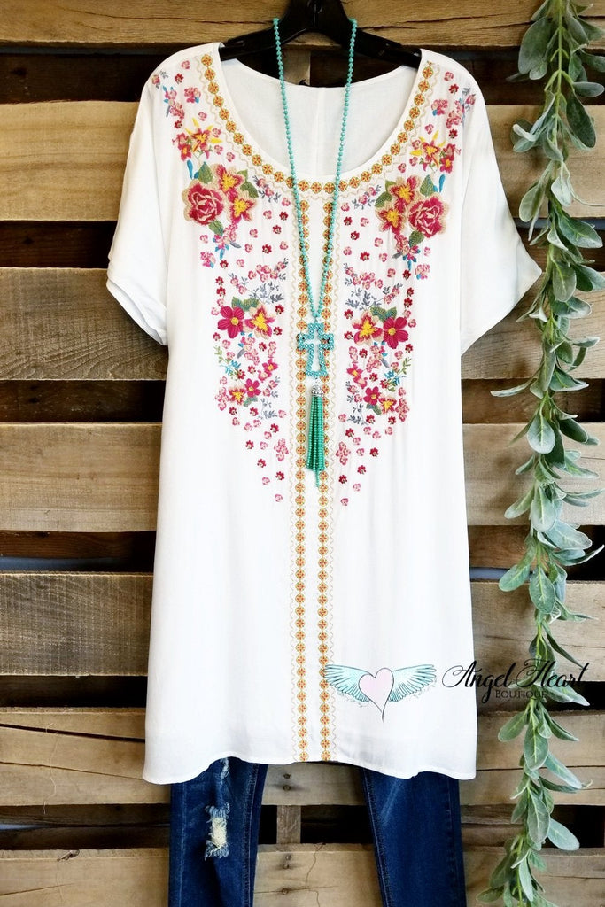 Dreaming Of Tomorrow Tunic - Ivory [product type] - Angel Heart Boutique