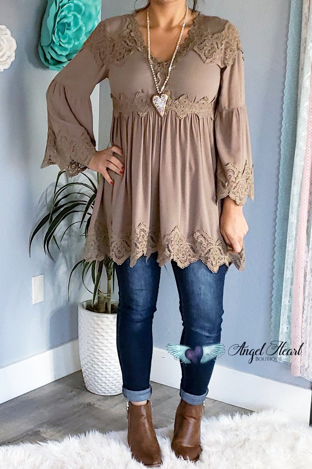 AHB EXCLUSIVE - The Most Beautiful Top - Mocha [product type] - Angel Heart Boutique