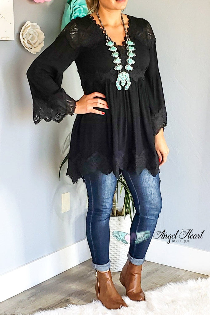 AHB EXCLUSIVE - The Most Beautiful Top - Black [product type] - Angel Heart Boutique
