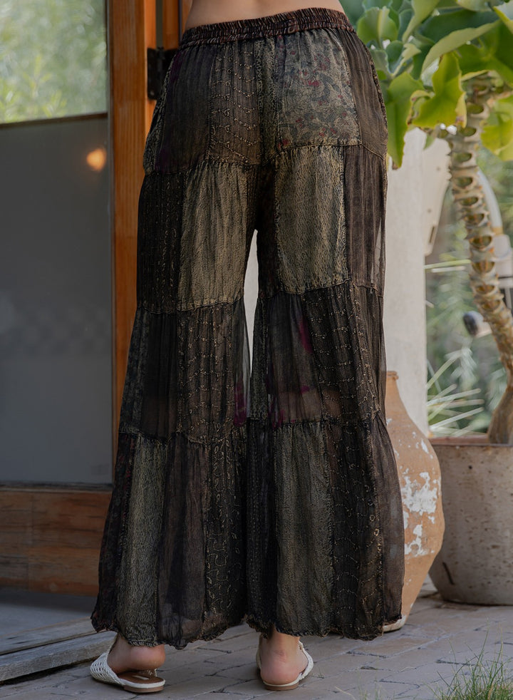 Maple Moon Elastic Waist Oversized Loose Pants -Amber