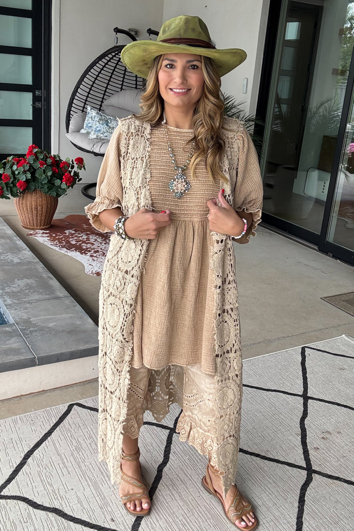 Soulful Feeling Vest Duster - 100% COTTON - MADE IN USA