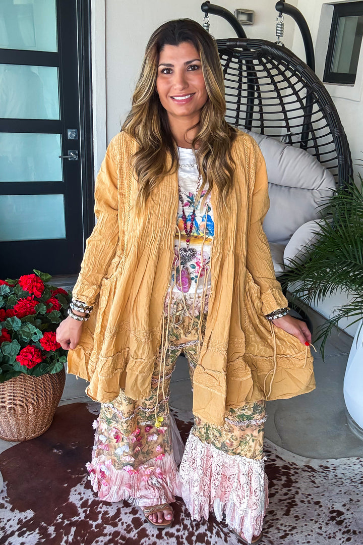 Well With My Soul Jacket - 100% Cotton - Mustard