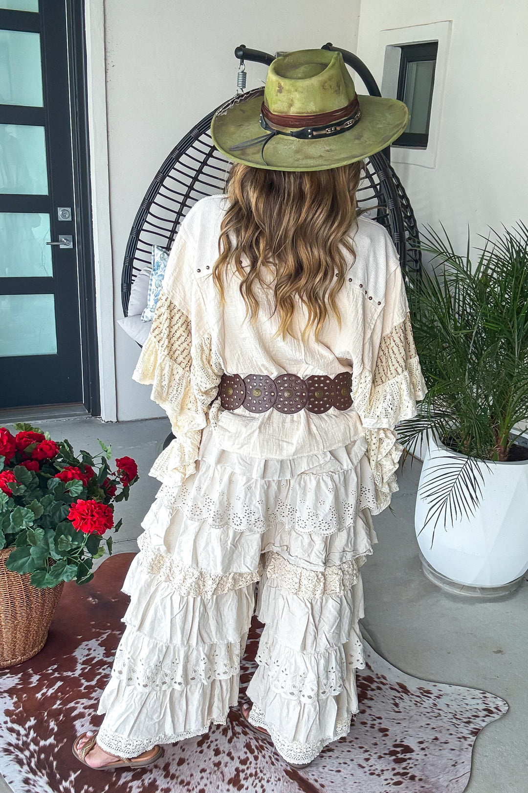 Lace And Leisure Top - 100% Cotton - Natural