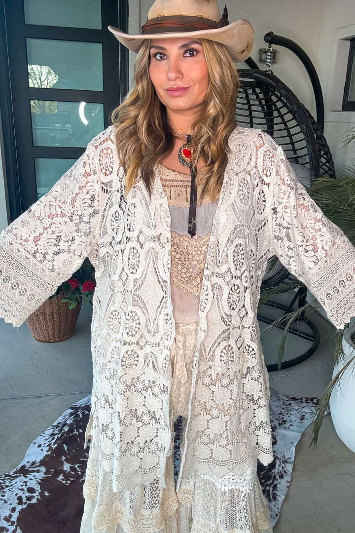 PRE ORDER: Timeless Grace Lace Duster - 100% COTTON - MADE IN USA