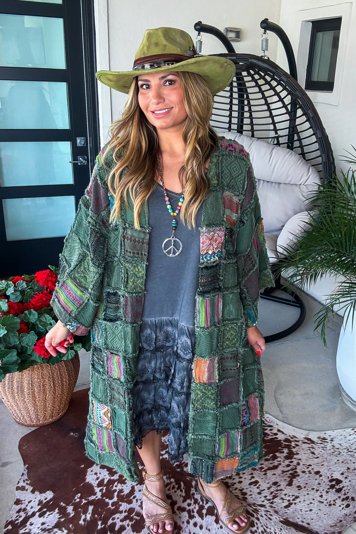 Patchwork of Many Colors Duster - 100% Cotton