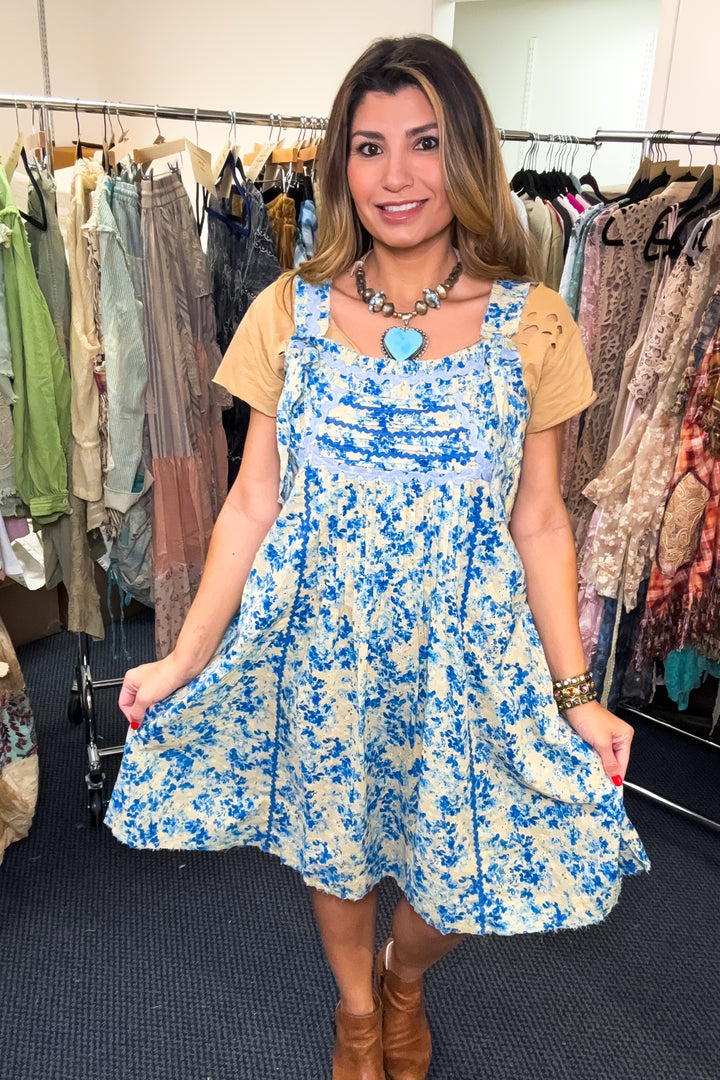 Songbird Blue Dress - 100% Cotton
