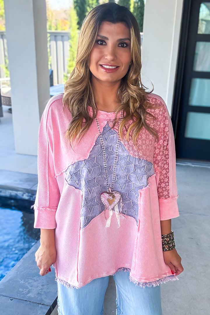 Star Energy Top - Pink - 100% Cotton