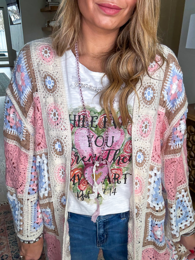 PRE ORDER: Boho Patchwork Crochet Cardigan