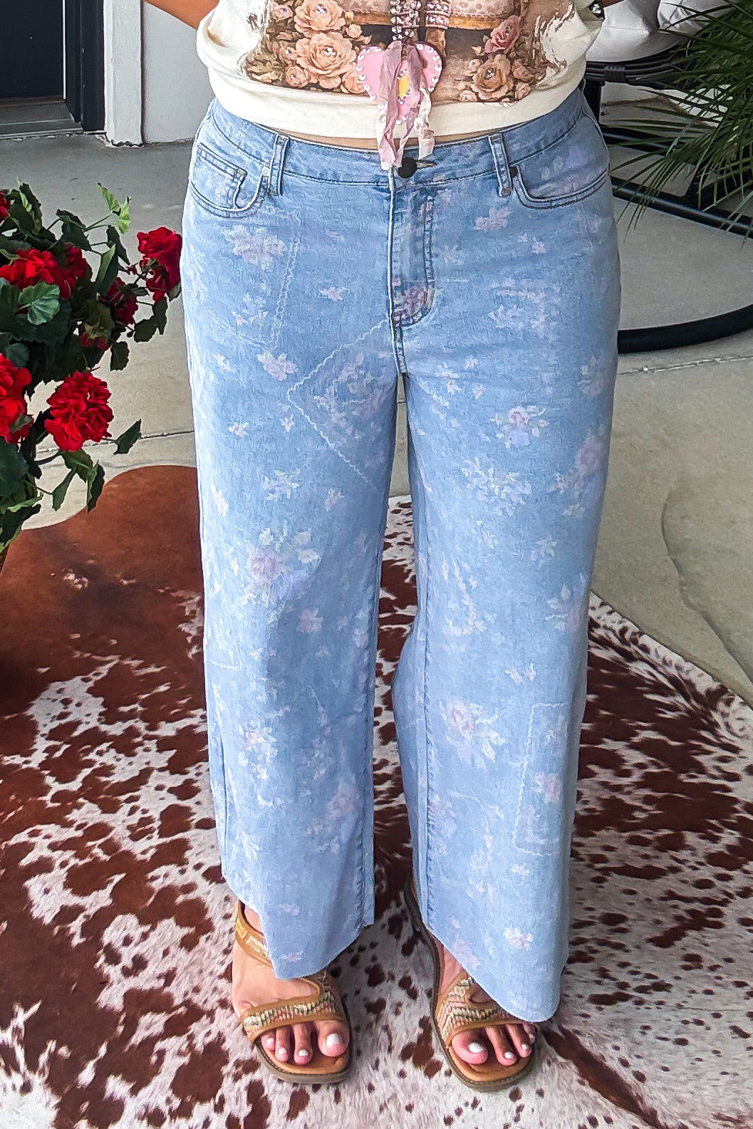Etched With Style Jeans - Light Denim (Size 12 to 24)