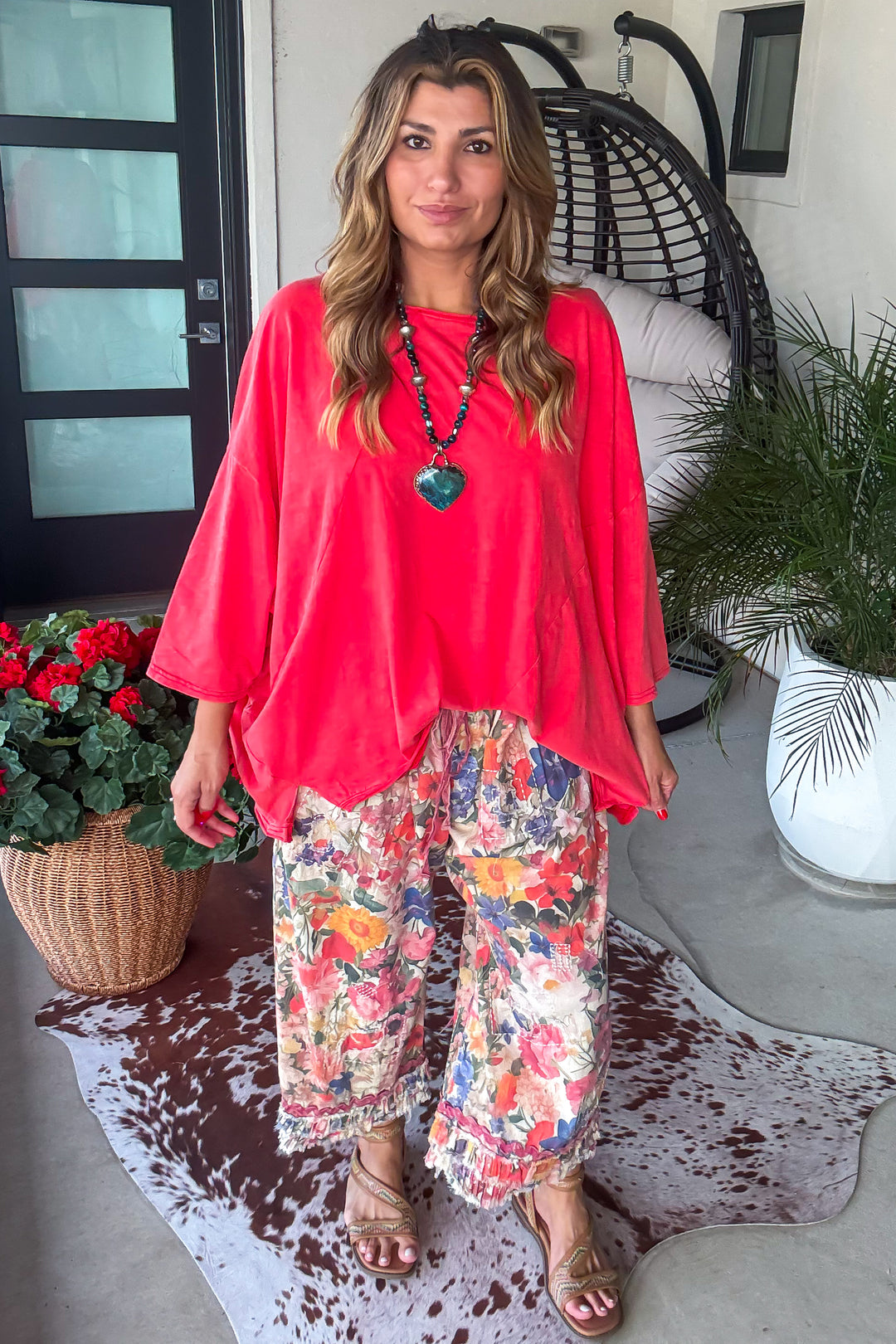Beyond The Moon Oversized Top - Watermelon