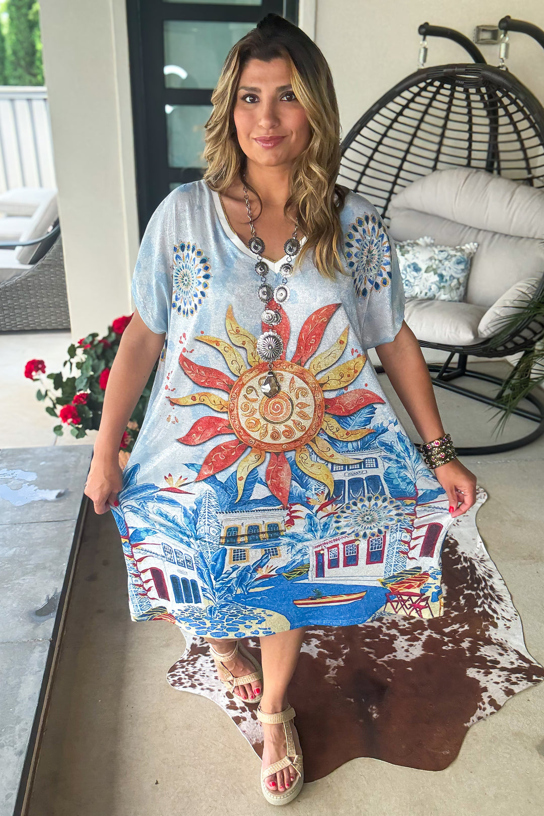 Sole d’Arte Italian Tunic Dress - Made in Italy - Light