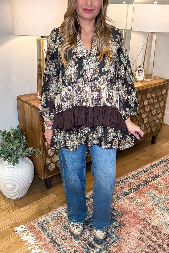 Unwavering Love Tunic - Black/Brown