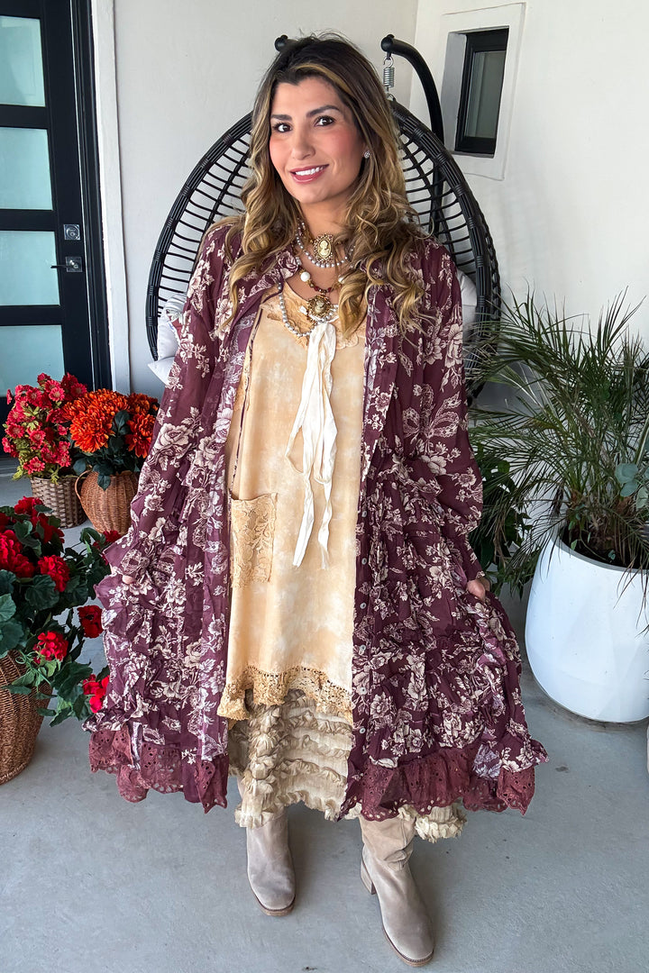 Whispering Blooms Duster - 100% Cotton