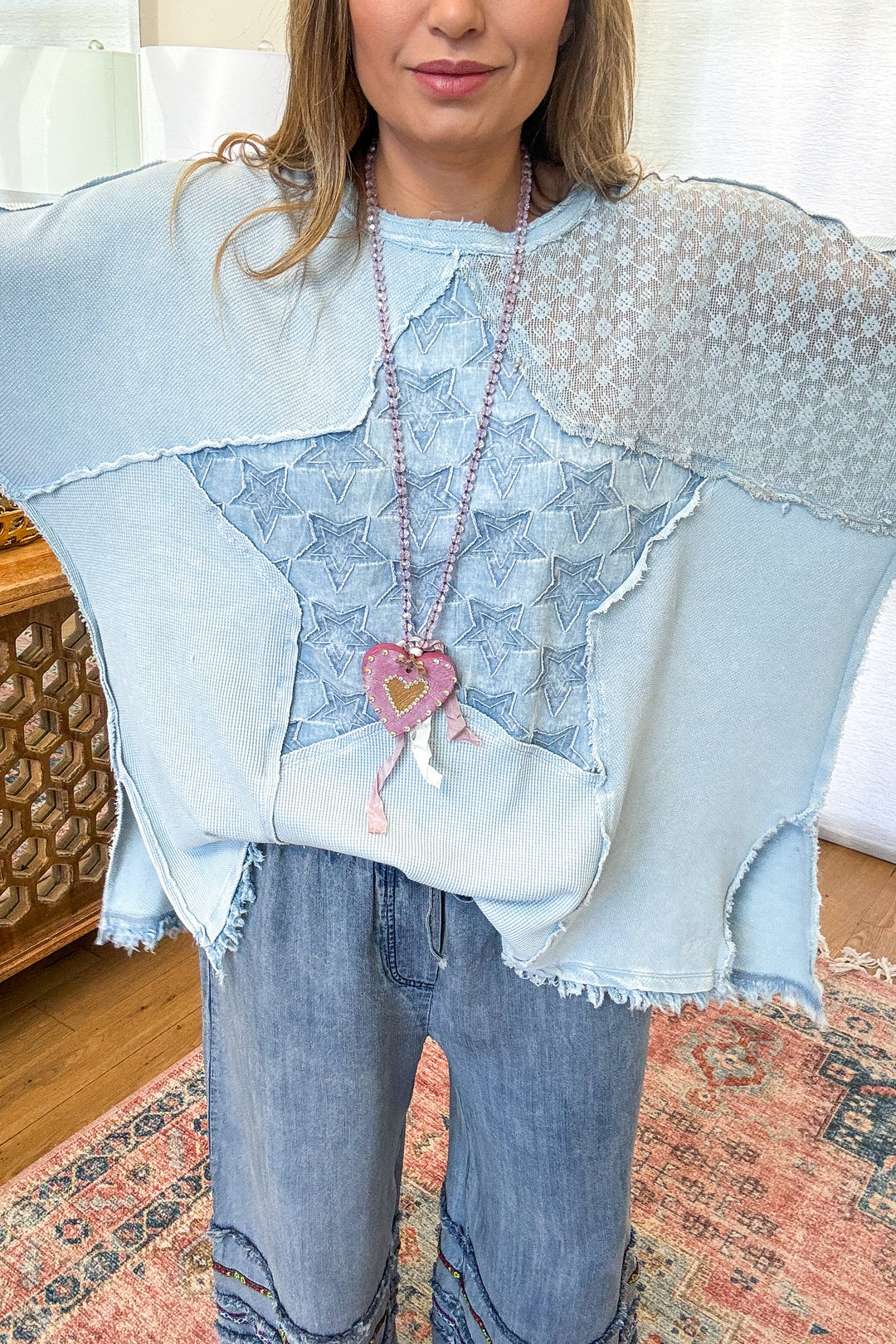 Star Energy Top - Blue - 100% Cotton