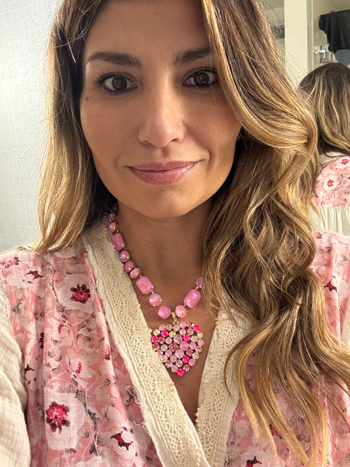 WAFA Heart Necklace - All Pinks Heart