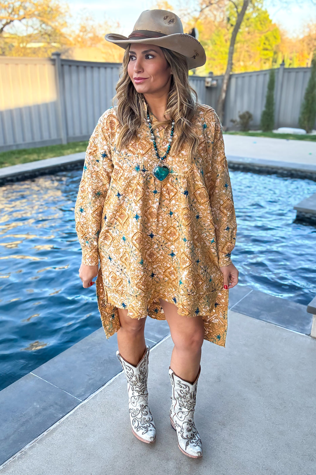 PRE ORDER: Golden Mesa Handmade Embroidered Tunic - 100% Cotton