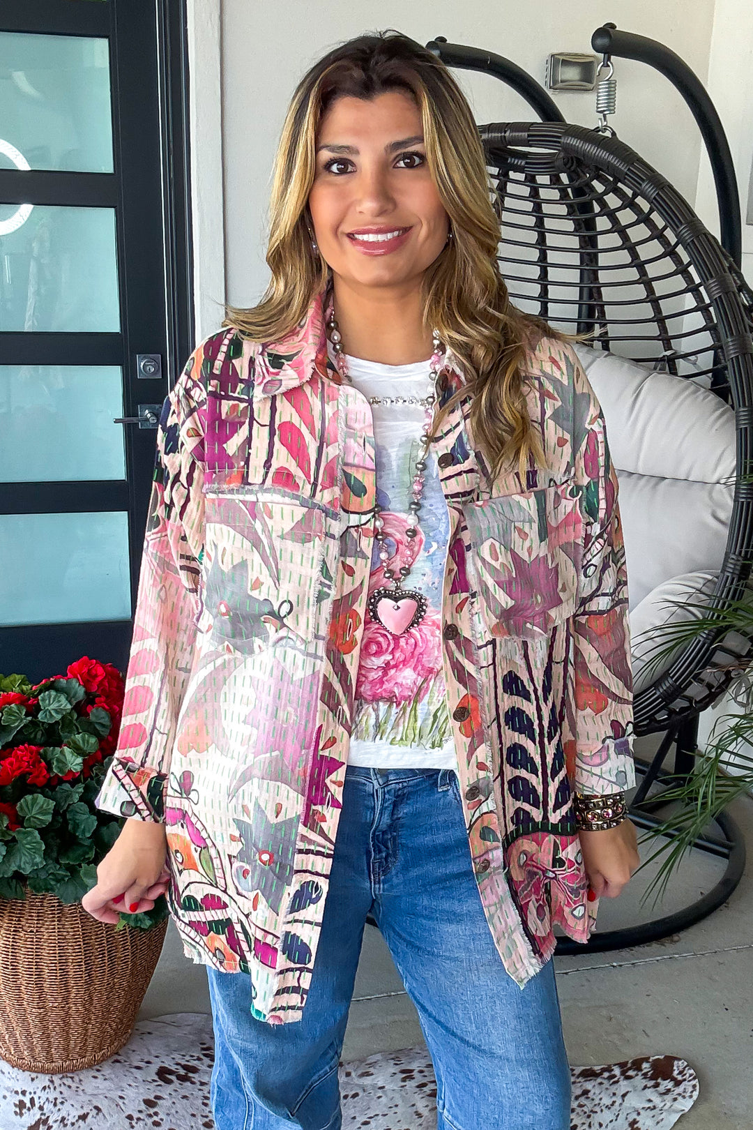 Spirit Trail Button Up Top - 100% Cotton  - SALE