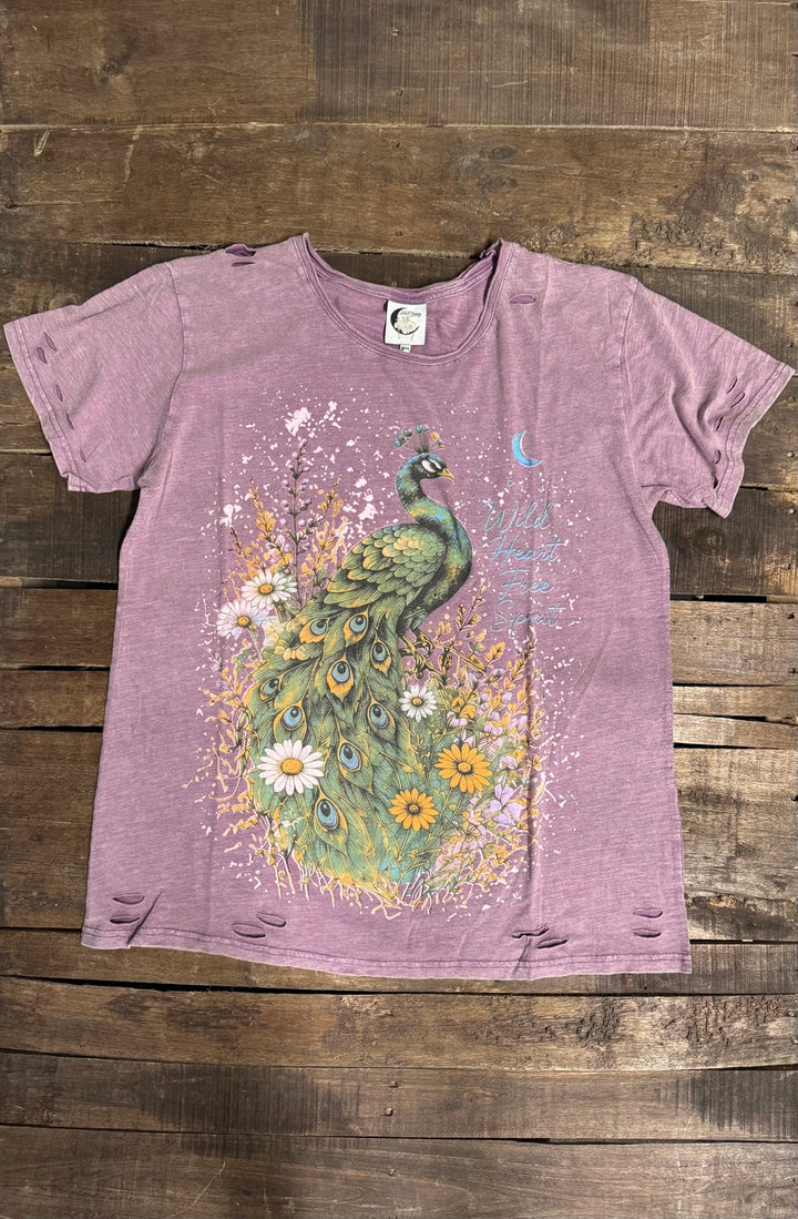 Soft Journey Tee - Royal Feathers - 100% Cotton