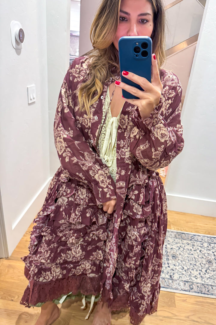 Whispering Blooms Duster - 100% Cotton