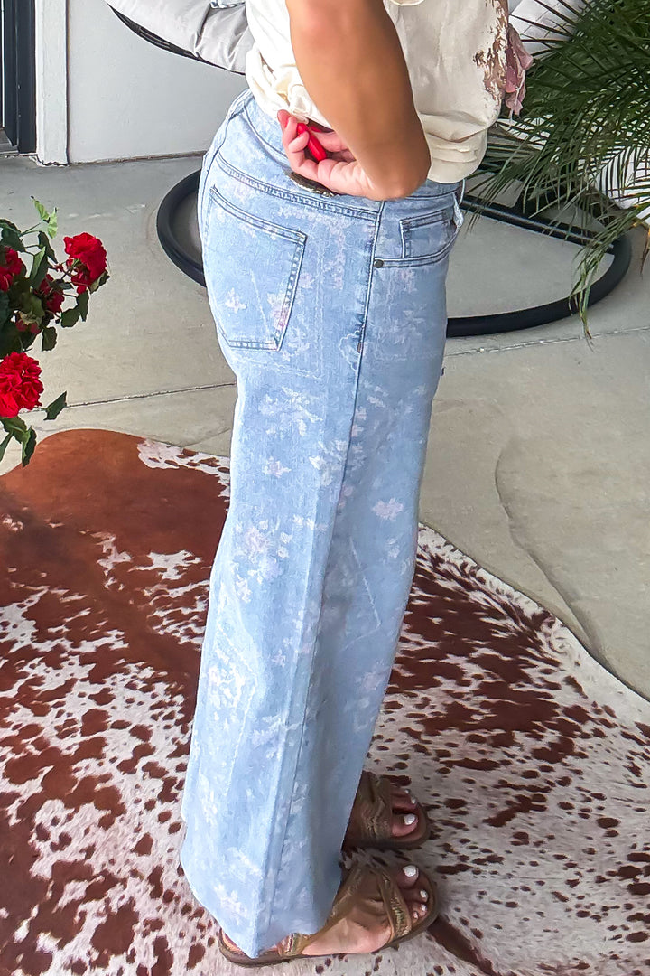Etched With Style Jeans - Light Denim (Size 12 to 24)