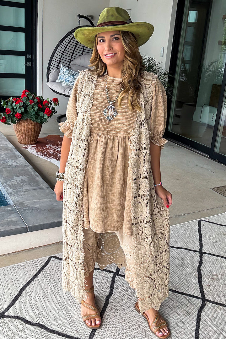 The Softest Dress Ever - 100%% Cotton - Almond