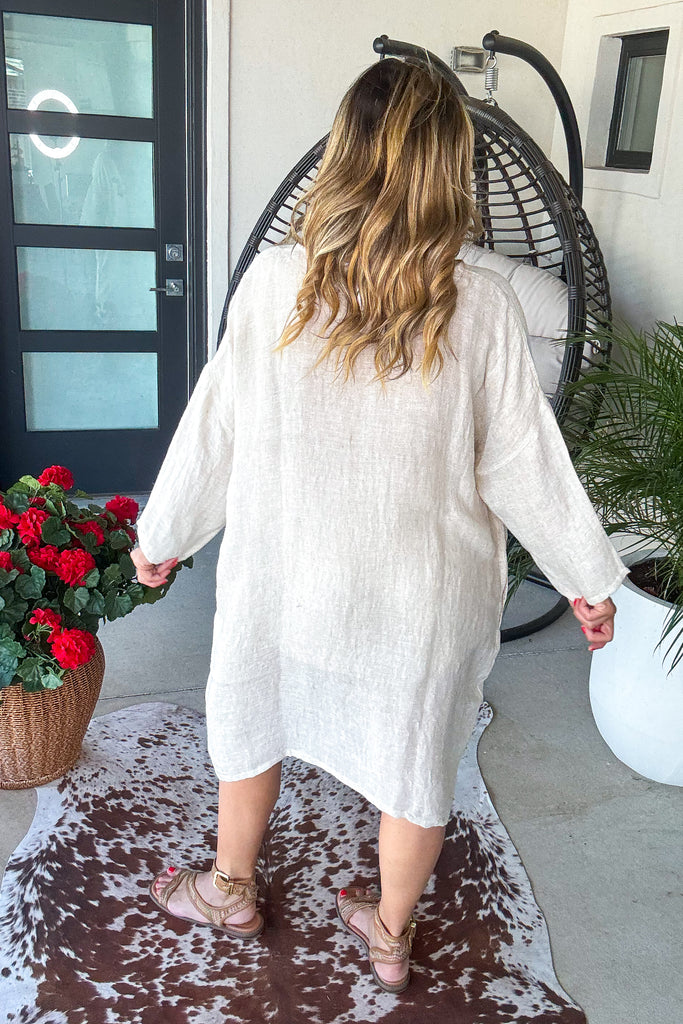 Stitching Stories Oversized Dress - 100% Linen