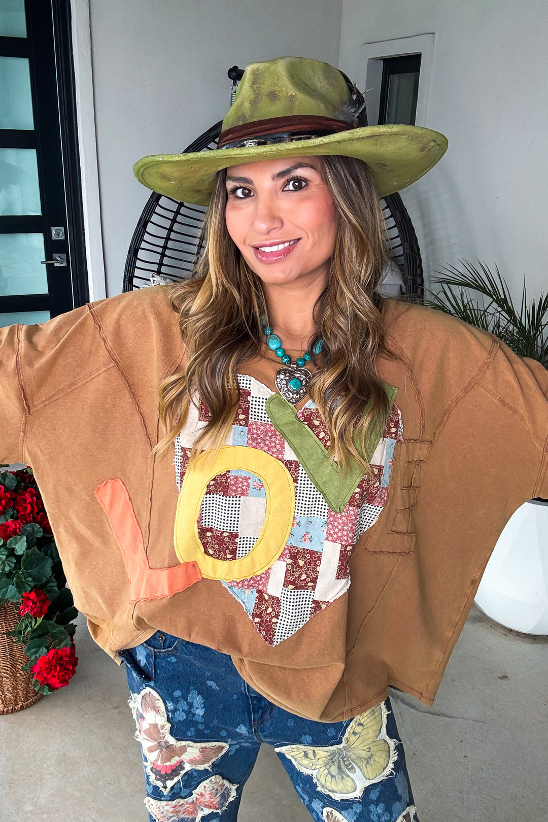 Chasing Love Top - 100% Cotton  Camel